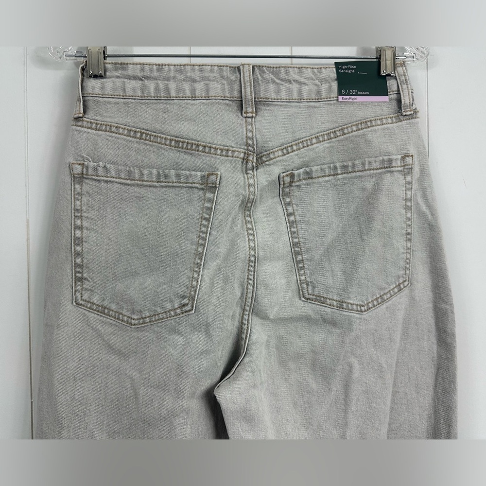 NWT Wild Fable Sz 6/32” High Rise Straight Jeans Distressed Button Fly Juniors - Picture 6 of 11